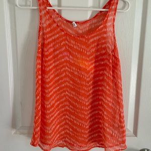 Old Navy sheer orange tank top - size S